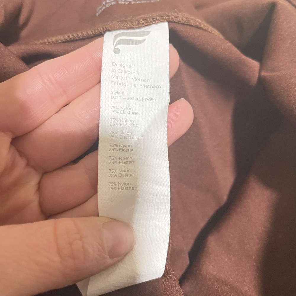 ⭐️3 for 30 Fabletics Women Leggings Motion 365 Brown Sz L Athleisure high waist - Picture 3 of 7